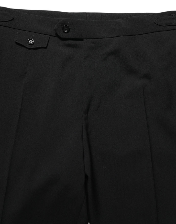 Men’s Dolce &amp; Gabbana Black Tapered Leg Men Dress Trouser Pants