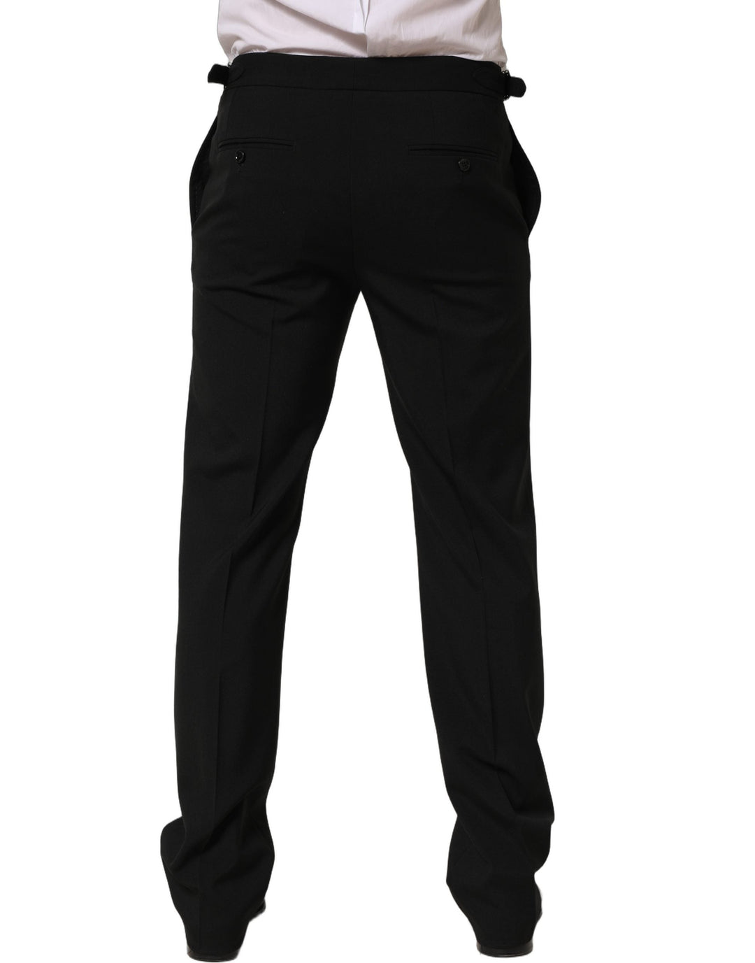 Men’s Dolce &amp; Gabbana Black Tapered Leg Men Dress Trouser Pants