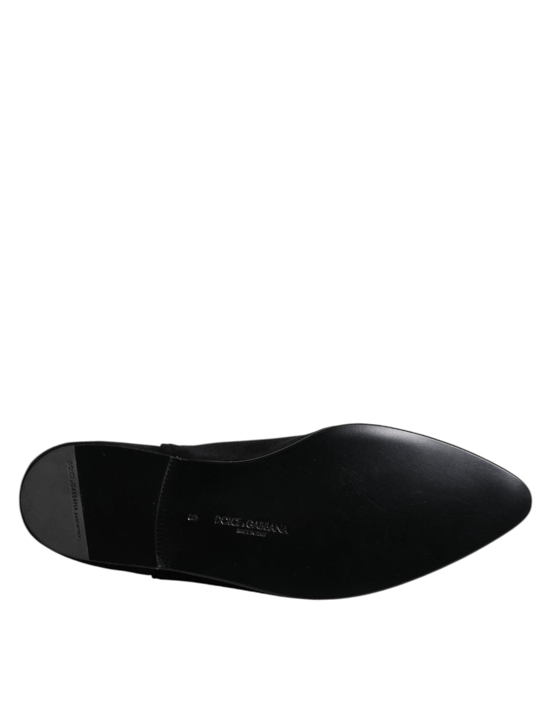 Men’s Dolce &amp; Gabbana Black Velvet Embellished Loafer Slip on Shoes