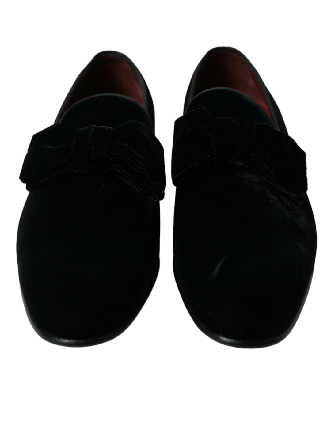 Men’s Dolce &amp; Gabbana Black Velvet Loafers Formal Dress Shoes