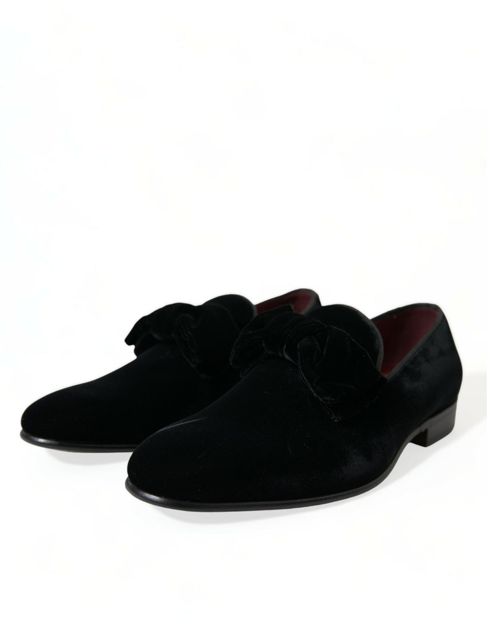 Men’s Dolce & Gabbana Black Velvet Loafers Formal Dress Shoes