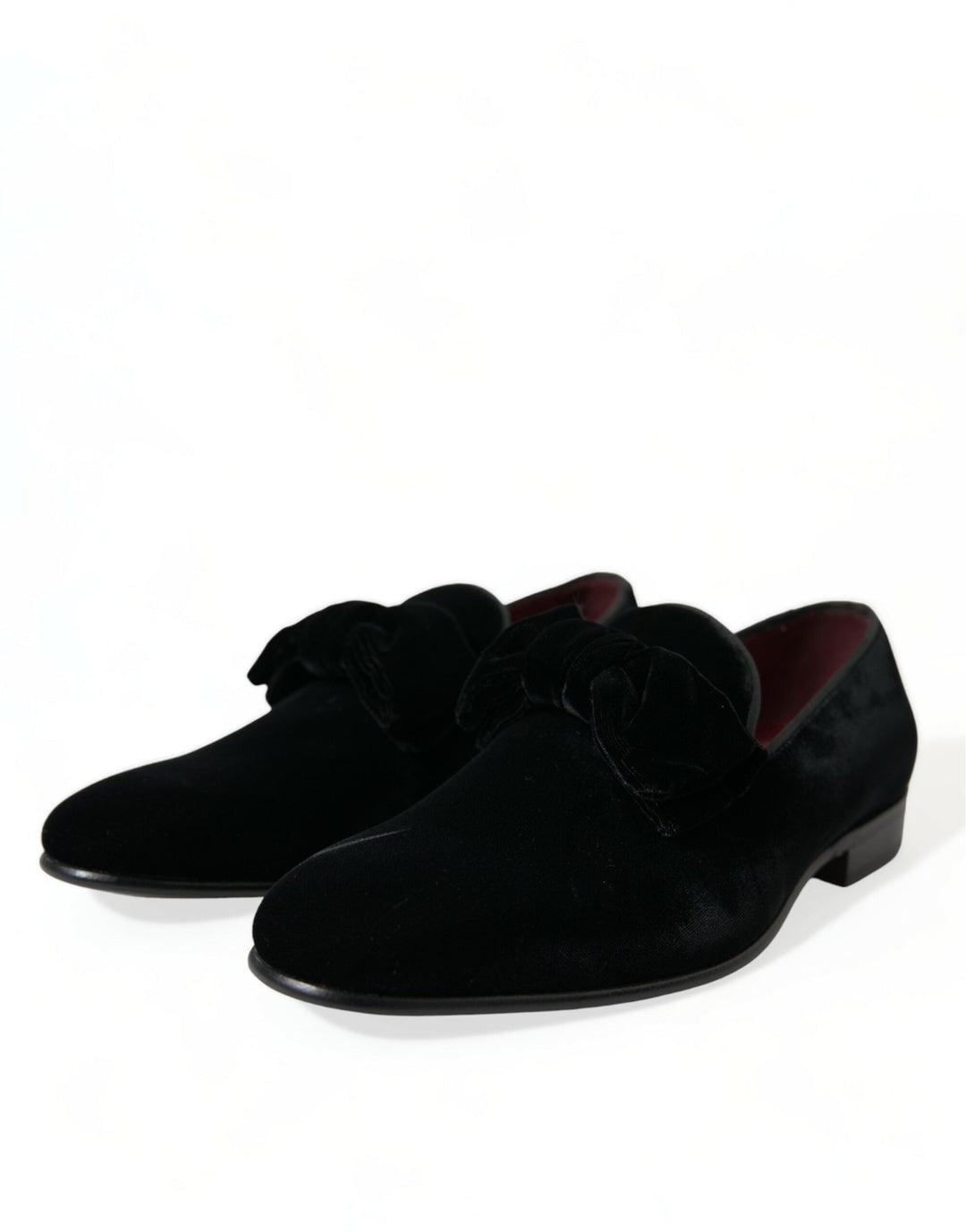 Men’s Dolce &amp; Gabbana Black Velvet Loafers Formal Dress Shoes
