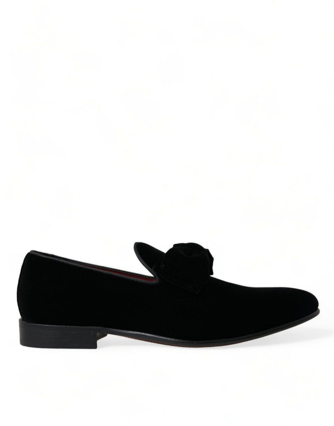 Men’s Dolce &amp; Gabbana Black Velvet Loafers Formal Dress Shoes