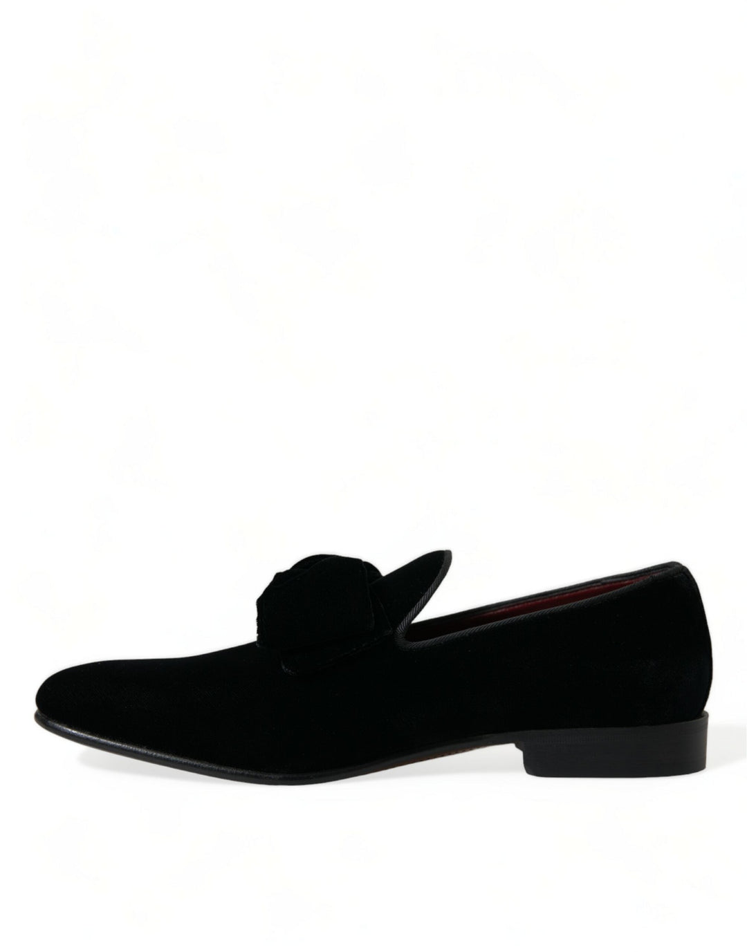 Men’s Dolce &amp; Gabbana Black Velvet Loafers Formal Dress Shoes