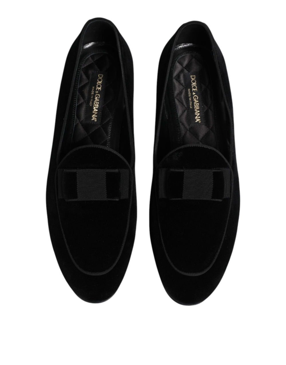 Men’s Dolce & Gabbana Black Velvet Loafers Formal Men Dress Shoes