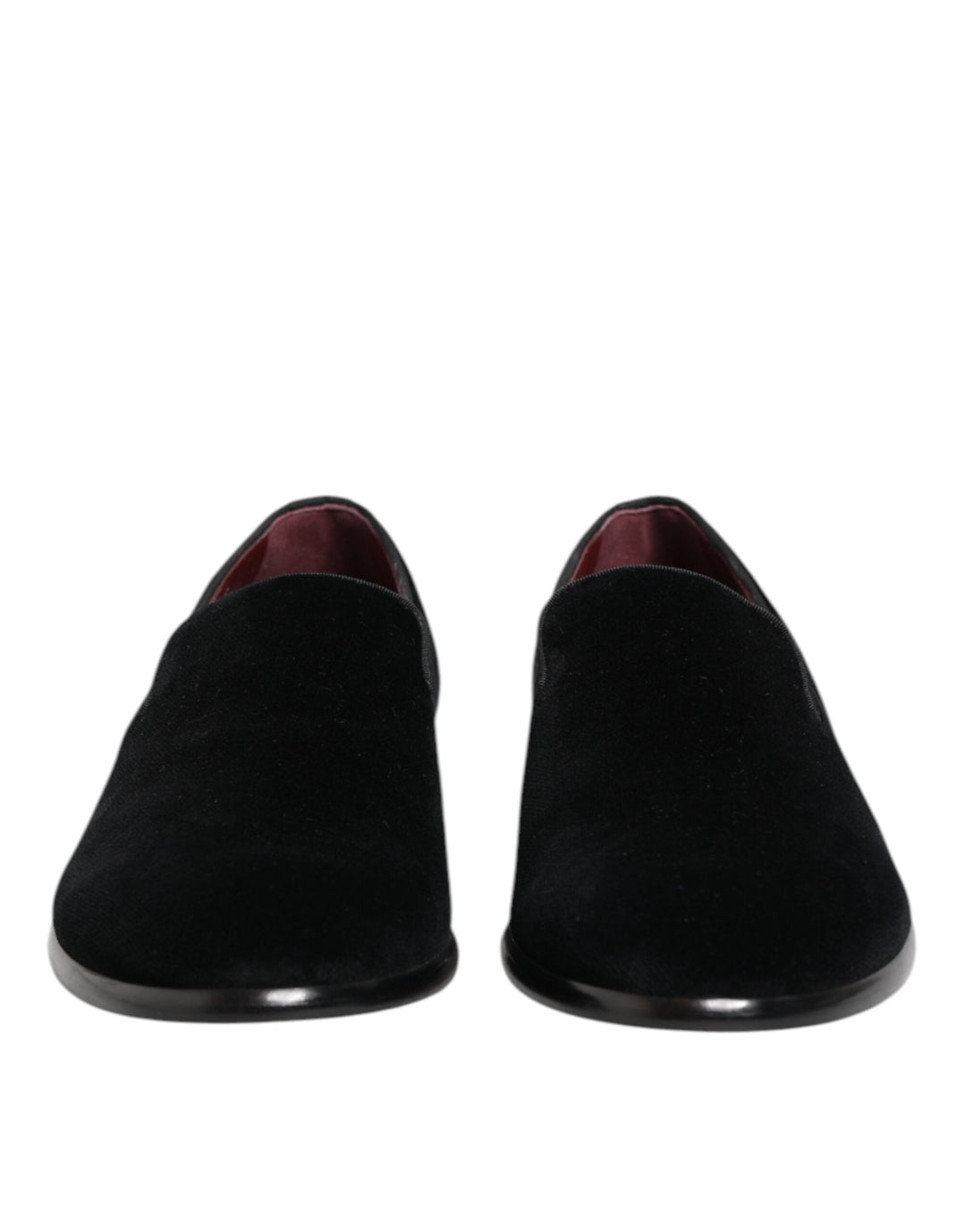 Men’s Dolce &amp; Gabbana Black Velvet Loafers Formal Men Dress Shoes