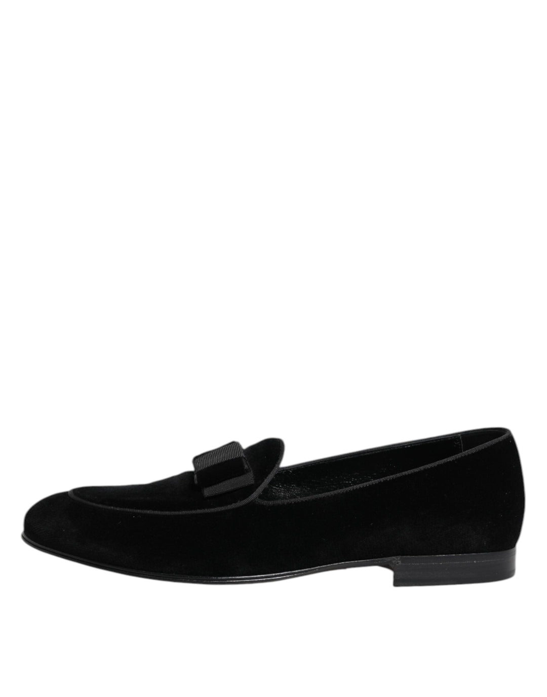 Men’s Dolce &amp; Gabbana Black Velvet Loafers Formal Men Dress Shoes