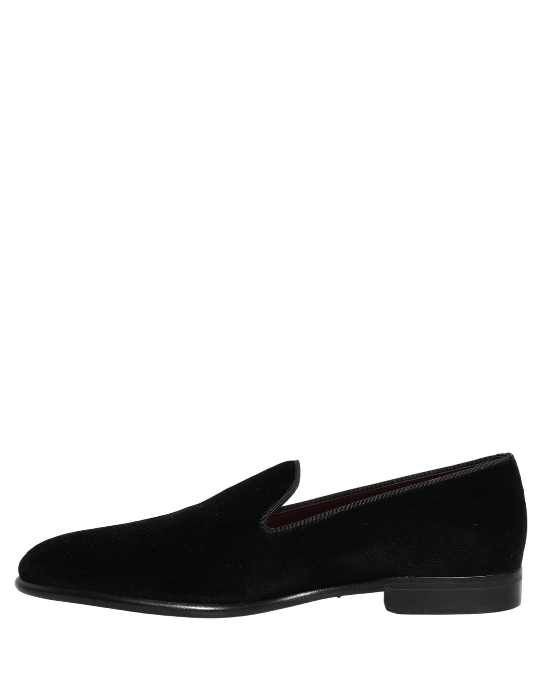 Men’s Dolce &amp; Gabbana Black Velvet Loafers Formal Men Dress Shoes