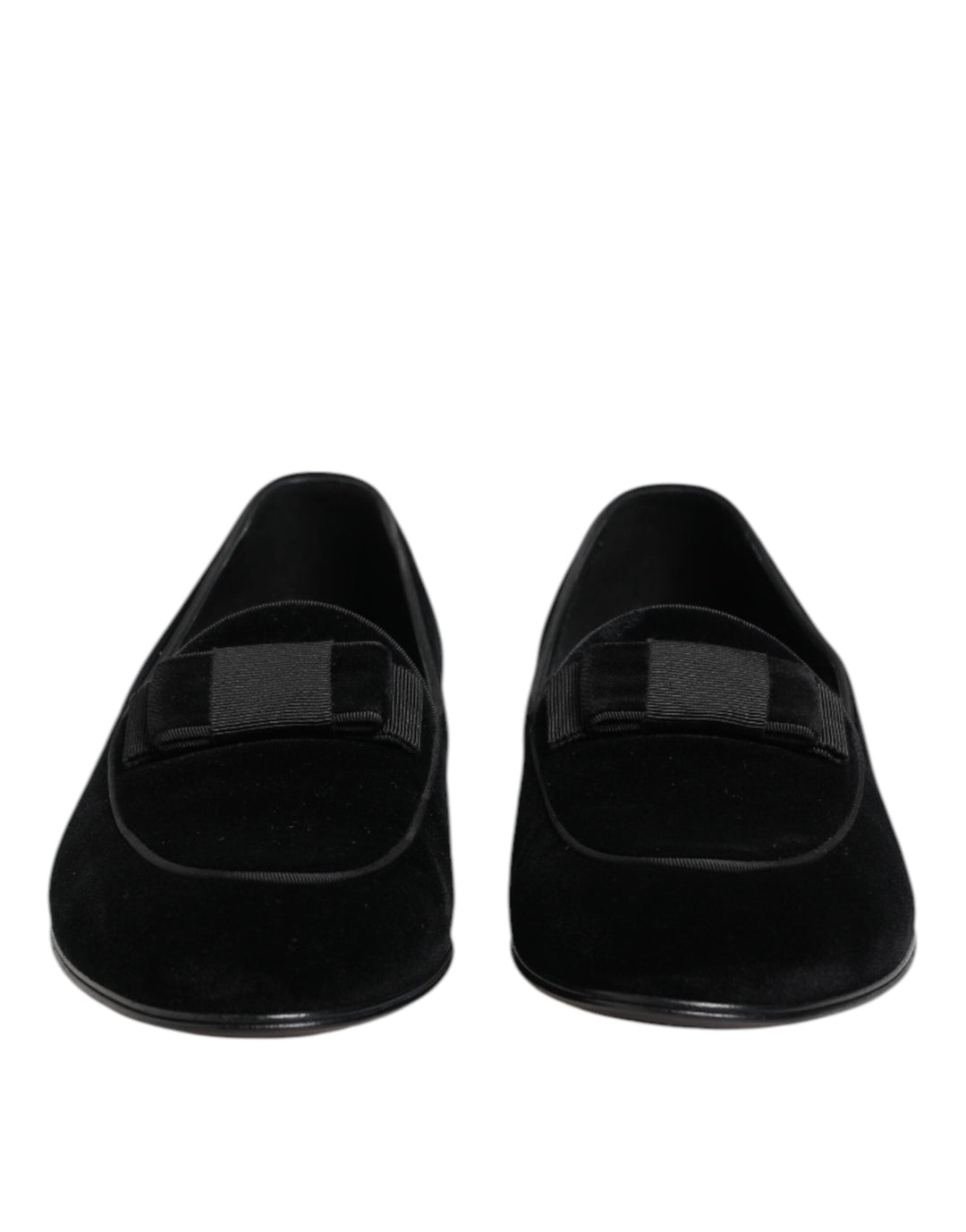 Men’s Dolce &amp; Gabbana Black Velvet Loafers Formal Men Dress Shoes