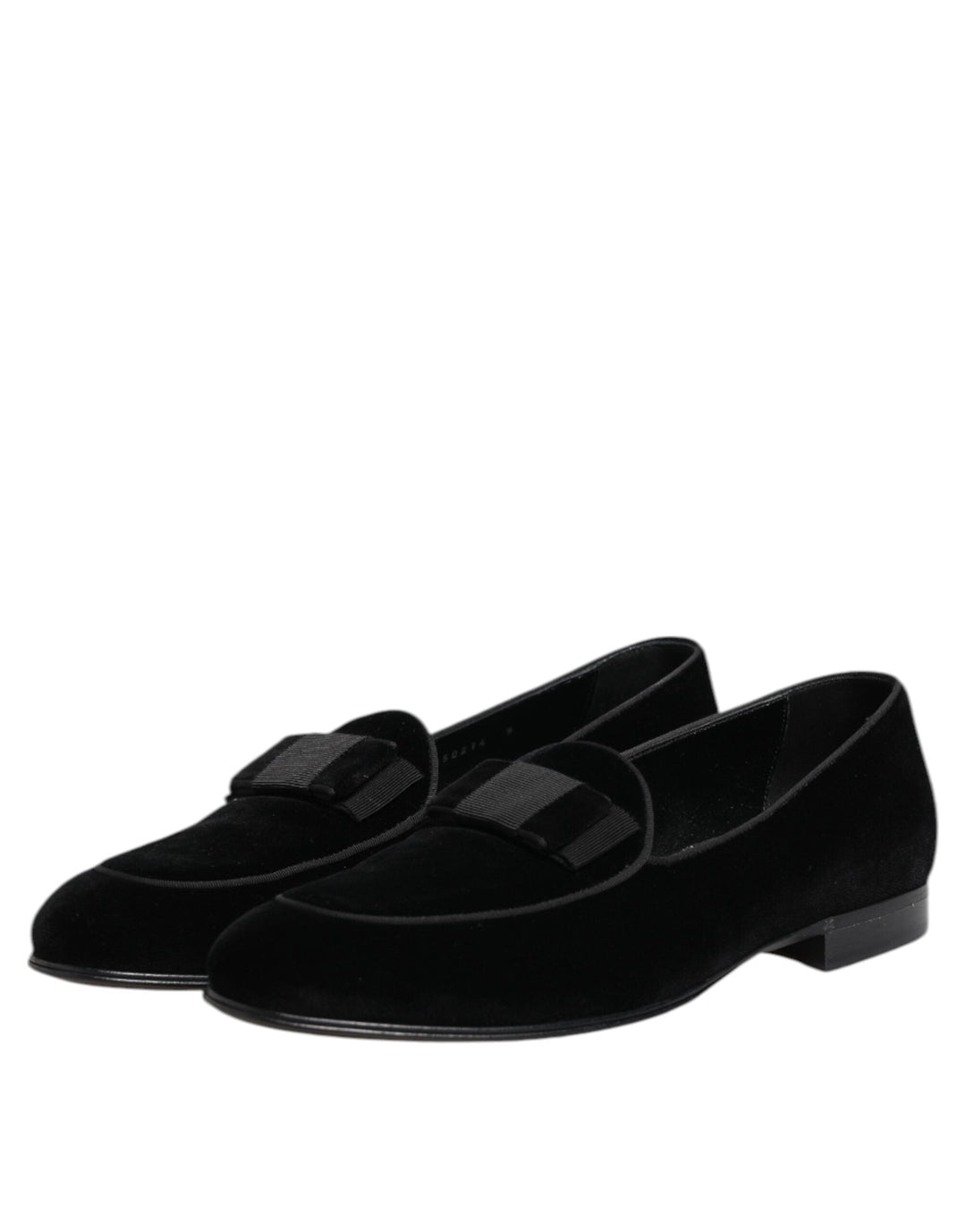 Men’s Dolce &amp; Gabbana Black Velvet Loafers Formal Men Dress Shoes