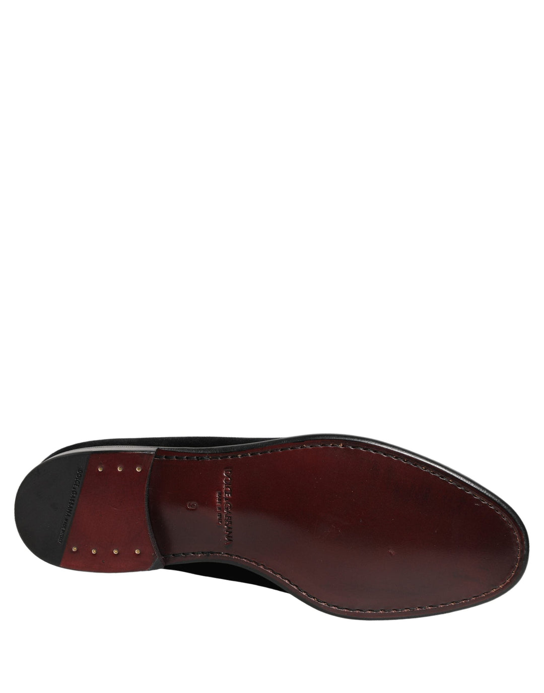 Men’s Dolce &amp; Gabbana Black Velvet Loafers Formal Men Dress Shoes
