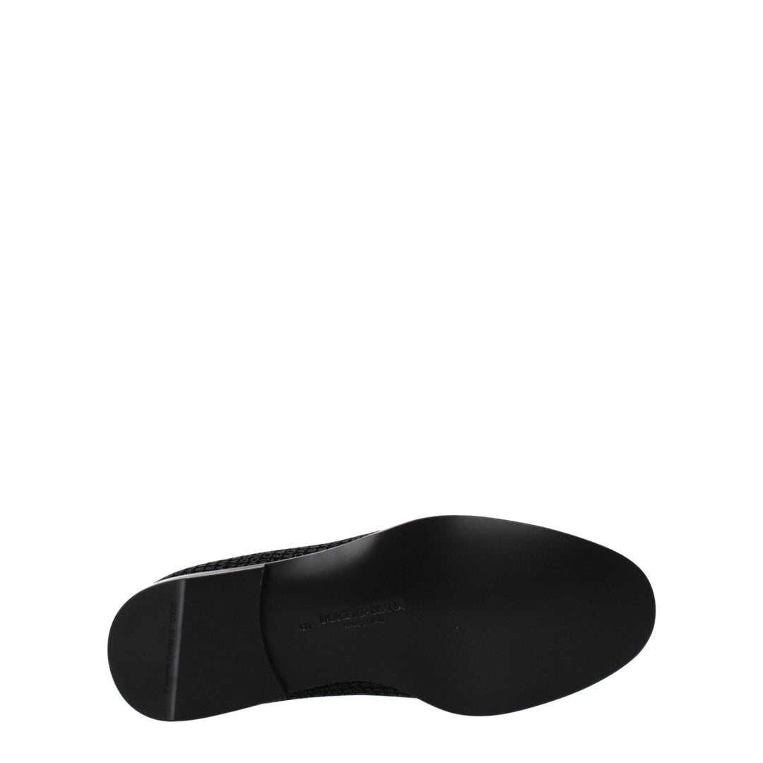 Men’s Dolce &amp; Gabbana Black Velvet Slip-on Loafers