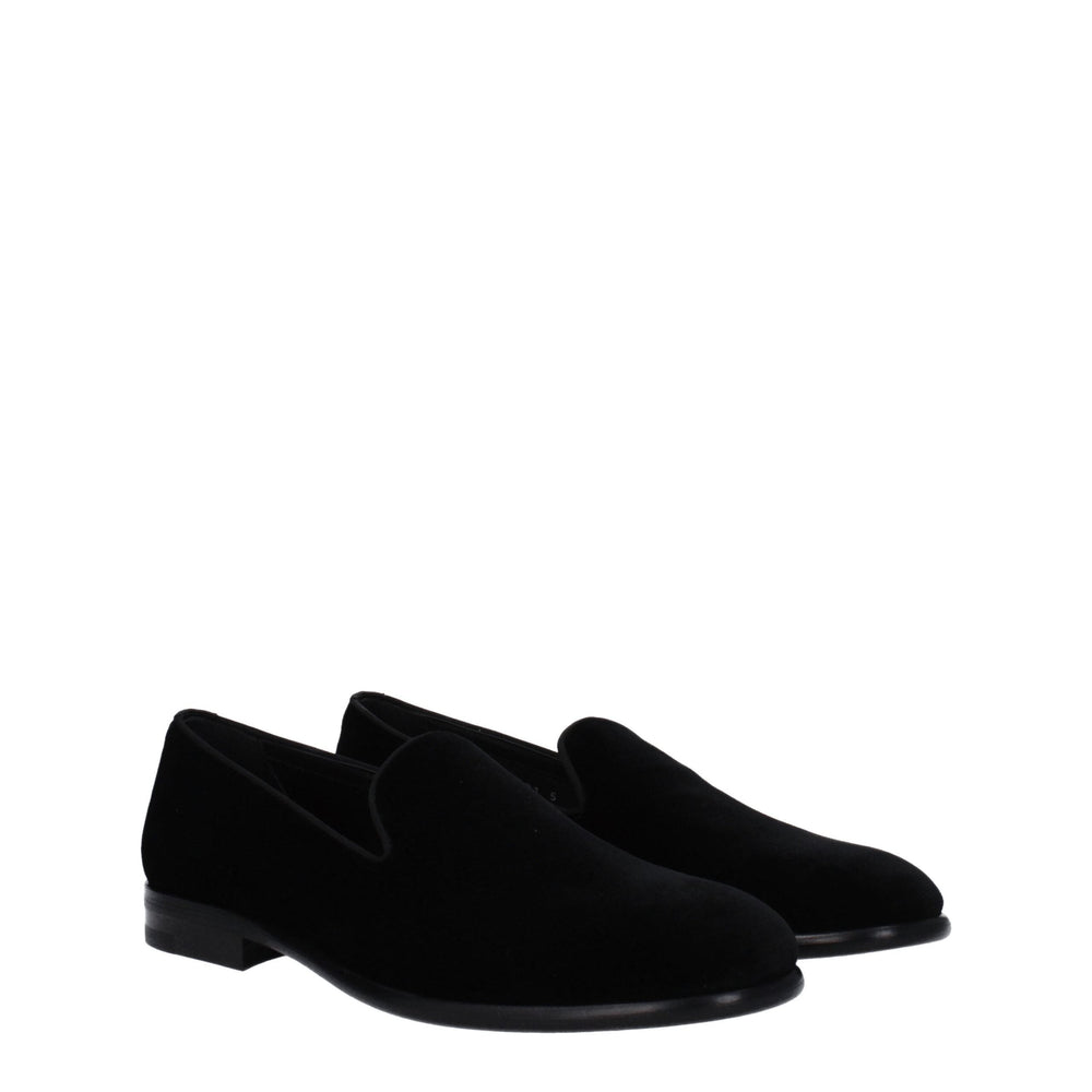 Men’s Dolce & Gabbana Black Velvet Slip-on Loafers