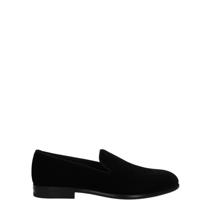 Men’s Dolce &amp; Gabbana Black Velvet Slip-on Loafers