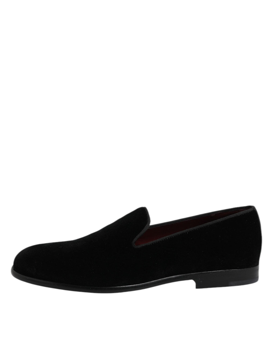 Men’s Dolce &amp; Gabbana Black Velvet Slip on Loafers Formal Shoes