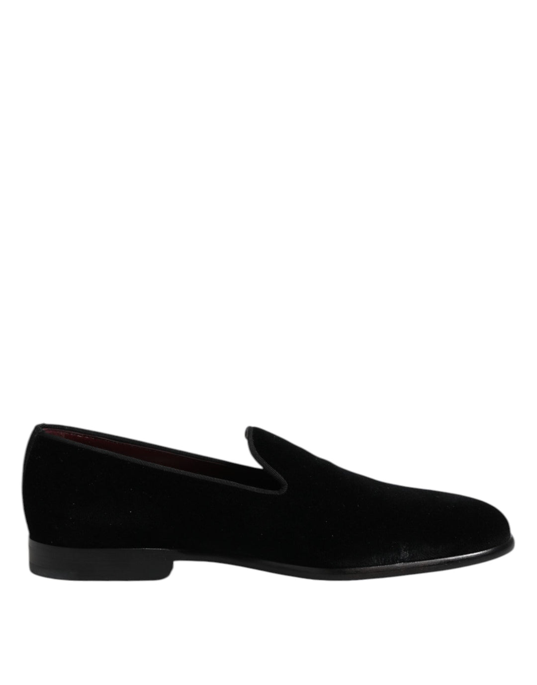 Men’s Dolce &amp; Gabbana Black Velvet Slip on Loafers Formal Shoes