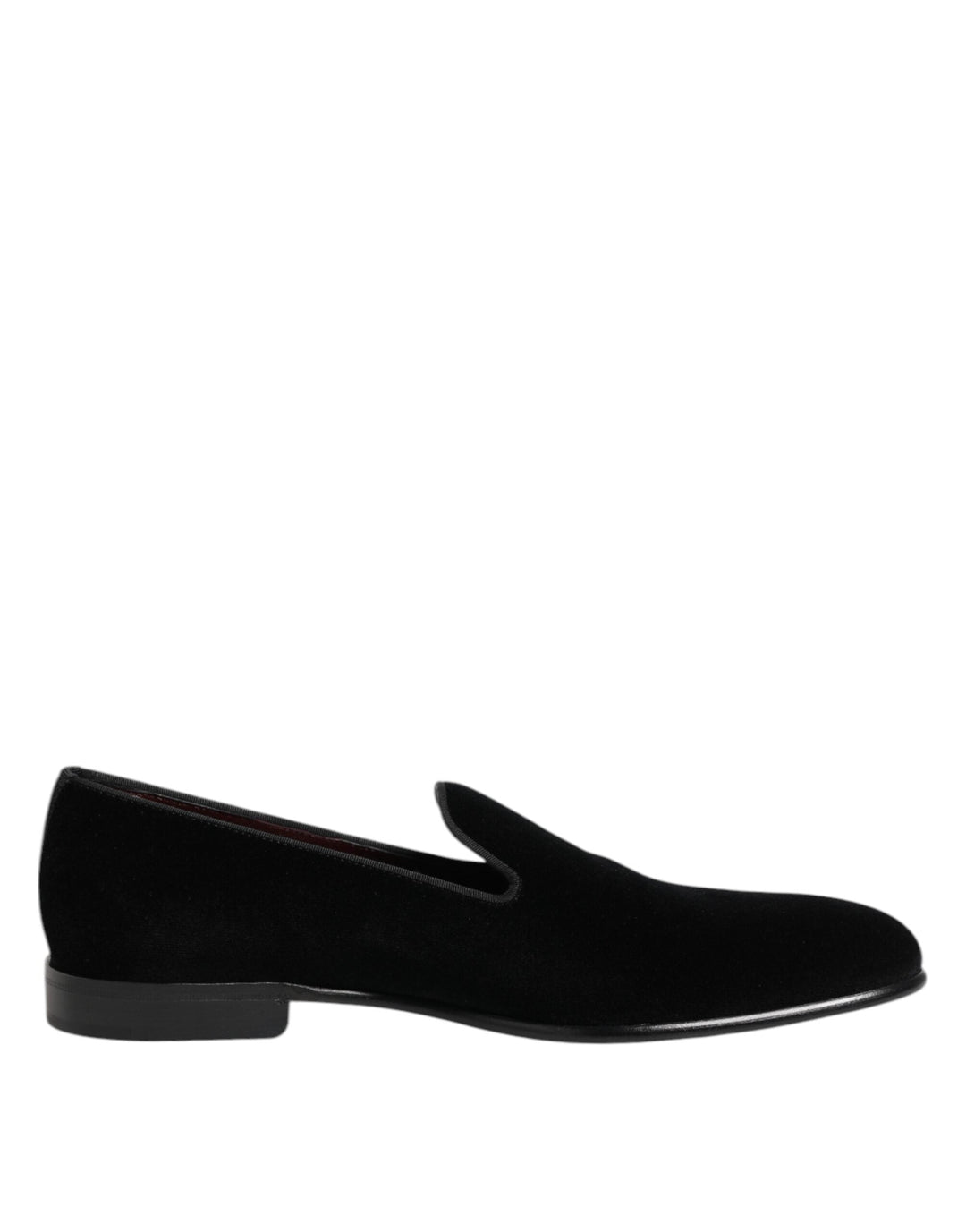 Men’s Dolce & Gabbana Black Velvet Slip on Loafers Men Formal Shoes