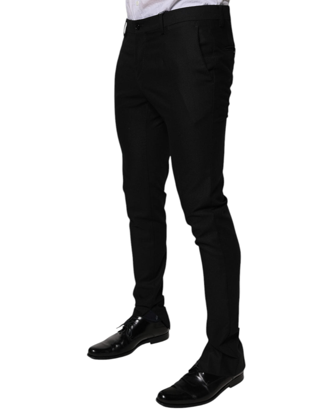 Men’s Dolce &amp; Gabbana Black Virgin Wool Menskinny Dress Formal Pants