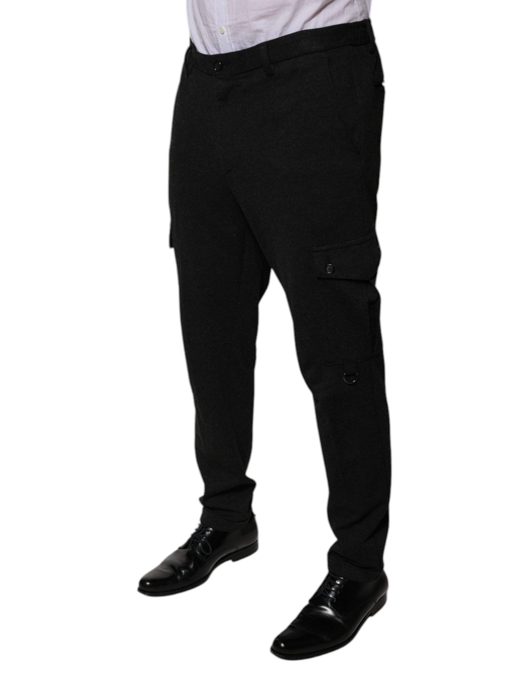 Men’s Dolce &amp; Gabbana Black Viscose Cargo Men Casual Pants