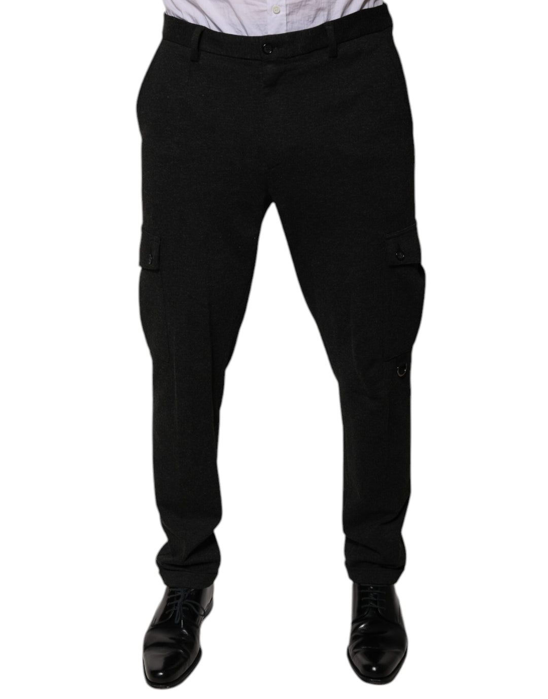 Men’s Dolce &amp; Gabbana Black Viscose Cargo Men Casual Pants