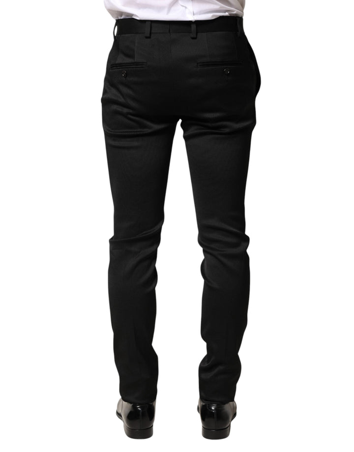 Men’s Dolce &amp; Gabbana Black Viscose Dress Formal Men Trousers Pants