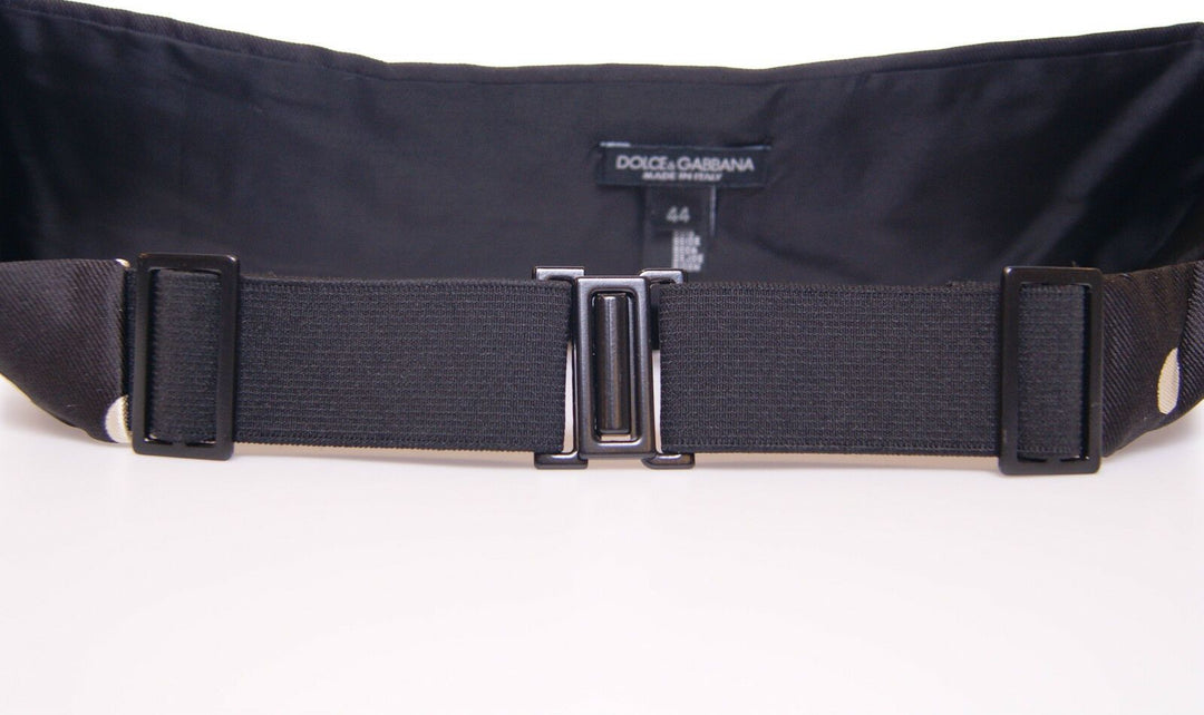 Dolce &amp; Gabbana Black Waist Smoking Tuxedo Cummerbund Belt