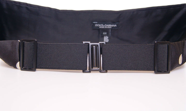 Dolce &amp; Gabbana Black Waist Smoking Tuxedo Cummerbund Belt