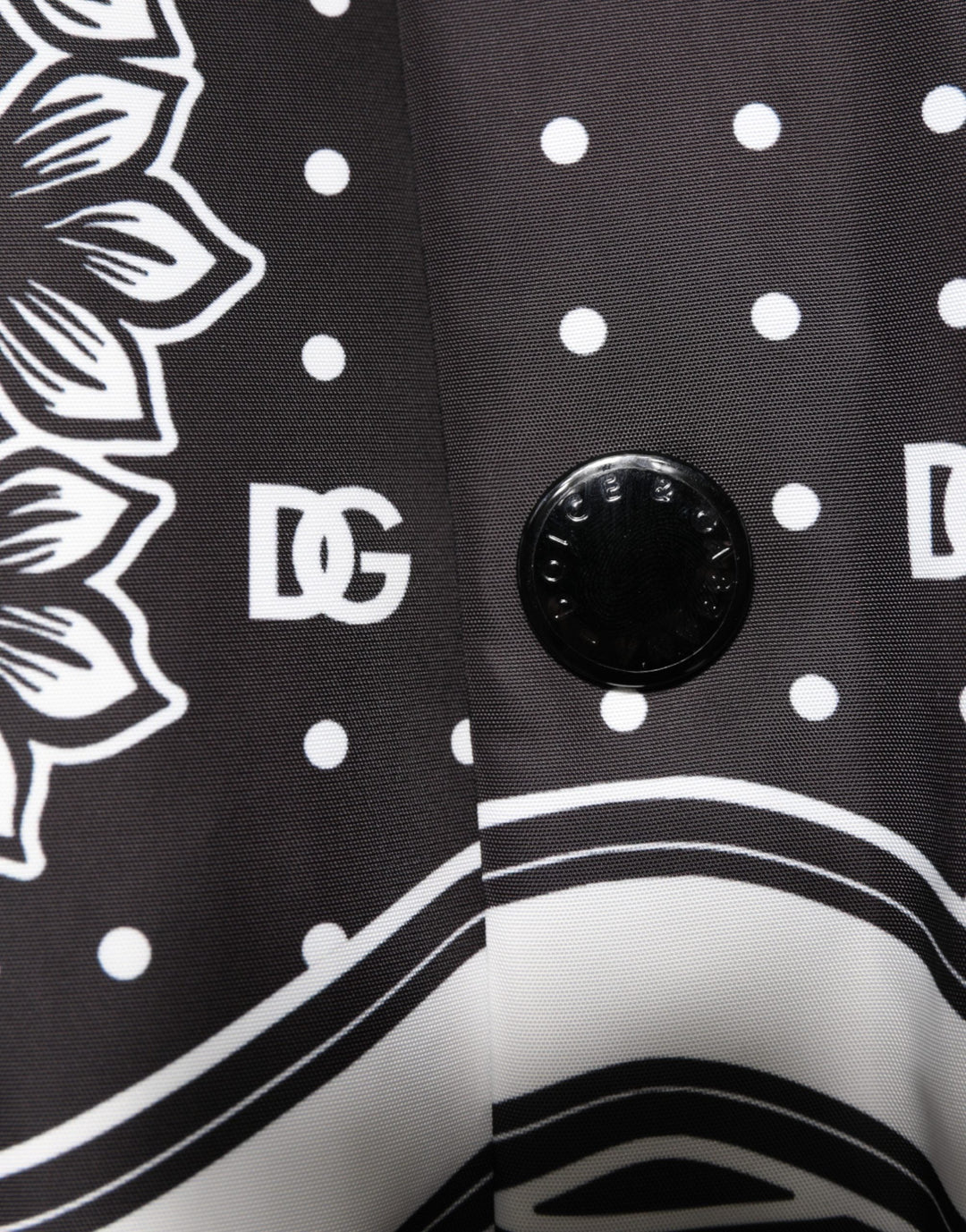 Men’s Dolce &amp; Gabbana Black White Bandanaprint Men Bomber Jacket