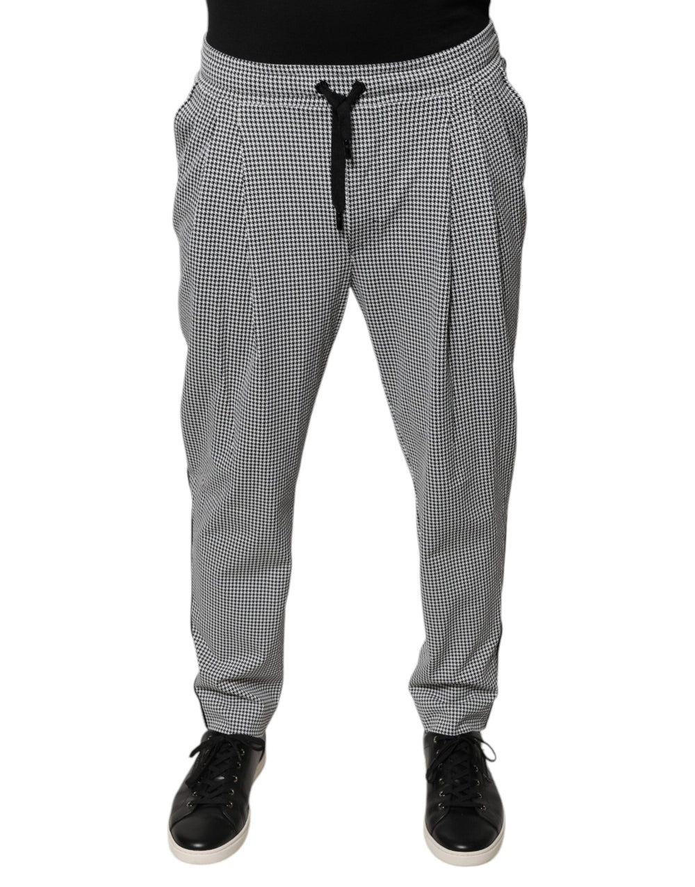 Men’s Dolce & Gabbana Black White Houndstooth Skinny Dress Pants