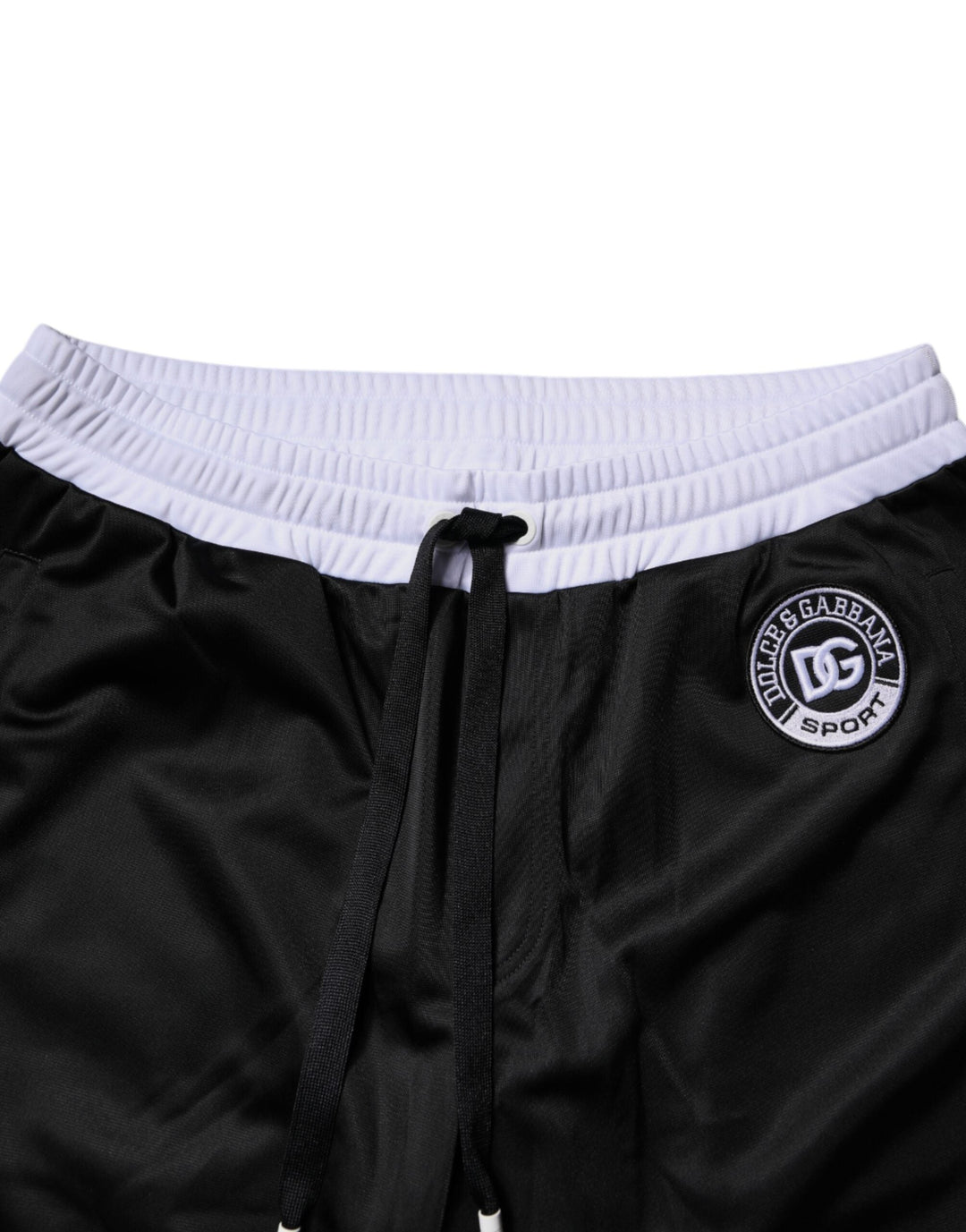 Men’s Dolce &amp; Gabbana Black White Men Bermuda Sweatshorts Shorts
