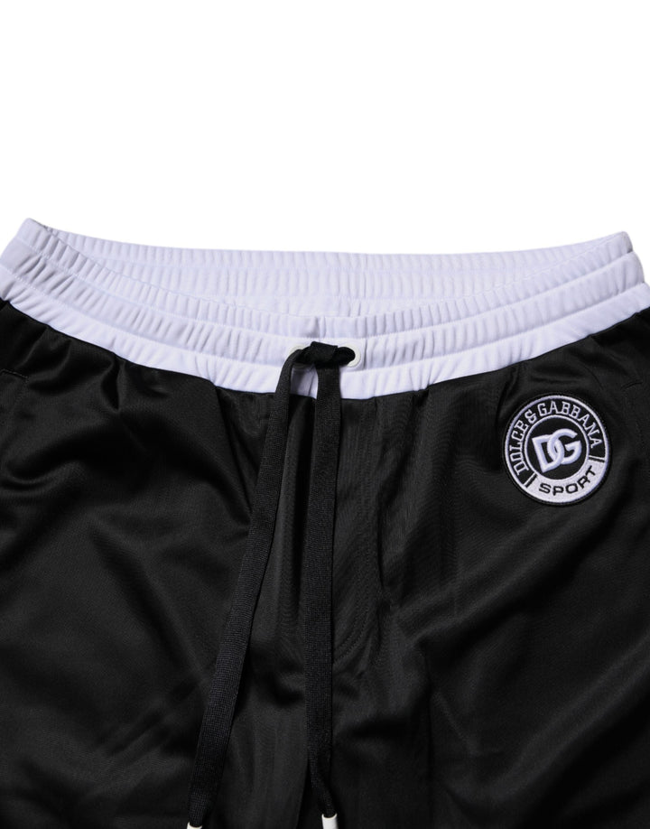 Men’s Dolce &amp; Gabbana Black White Men Bermuda Sweatshorts Shorts