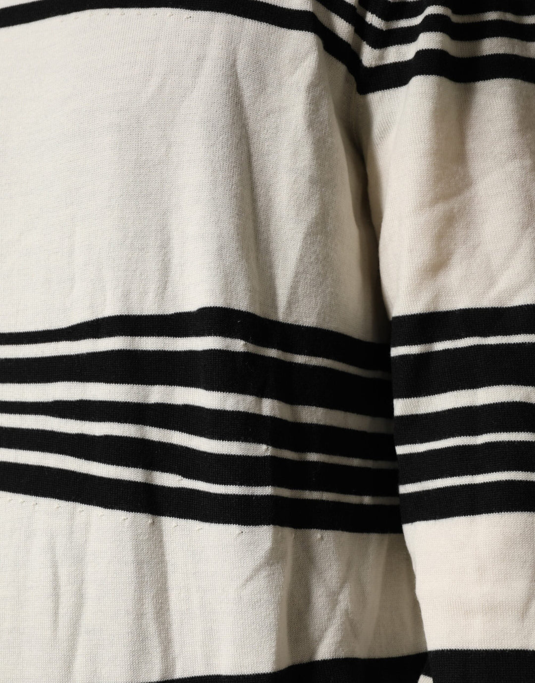 Men’s Dolce &amp; Gabbana Black White Stripe Crewneck Pullover Sweater