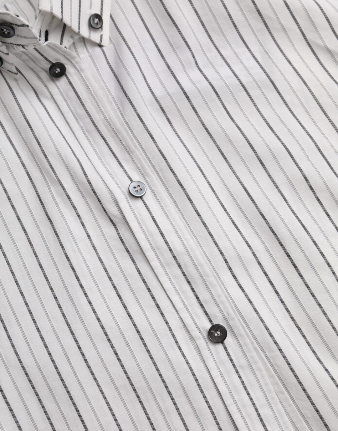 Dolce &amp; Gabbana Black White Striped Formal Dress Gold Shirt