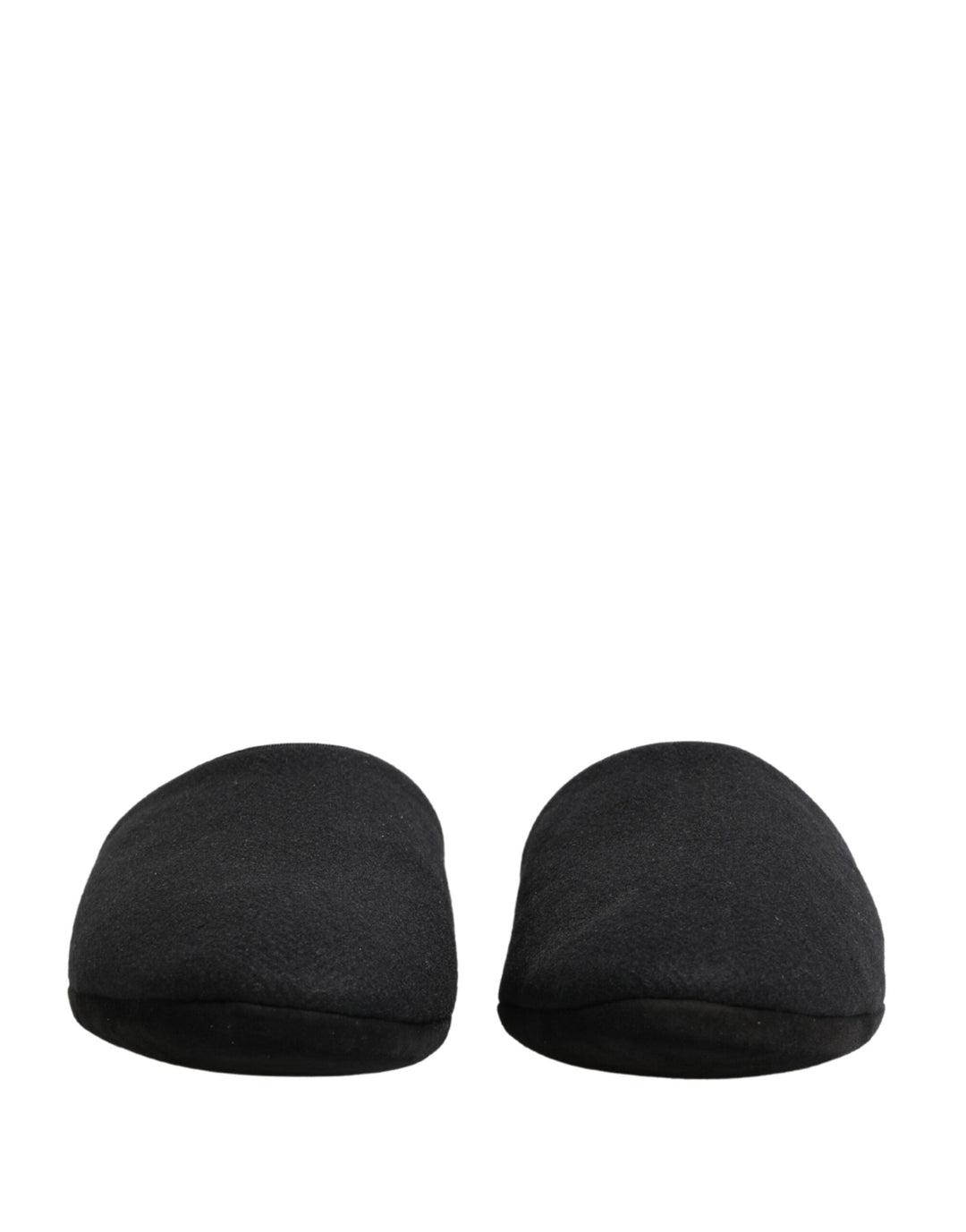Men’s Dolce & Gabbana Black Wool Cashmere Red Quilted Slippers Shoes