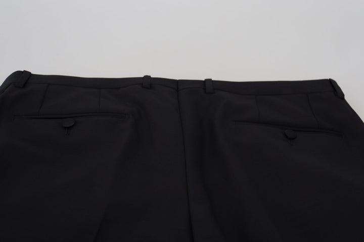 Men’s Dolce &amp; Gabbana Black Wool Chino Dress Formal Pants