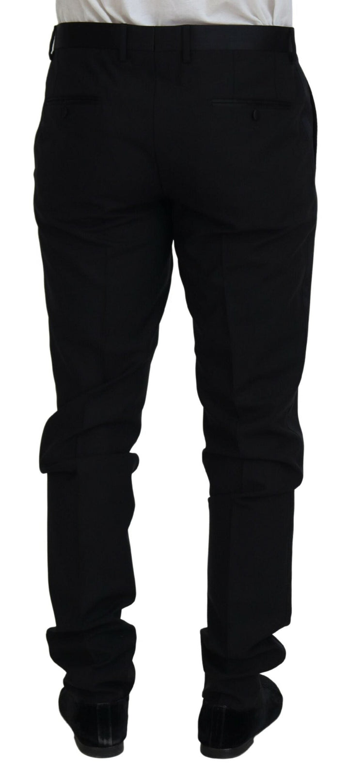 Men’s Dolce &amp; Gabbana Black Wool Chino Dress Formal Pants