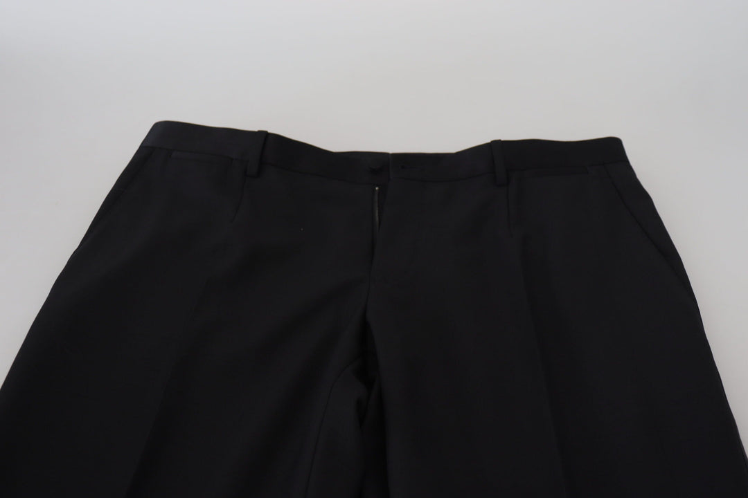 Men’s Dolce &amp; Gabbana Black Wool Chino Dress Formal Pants