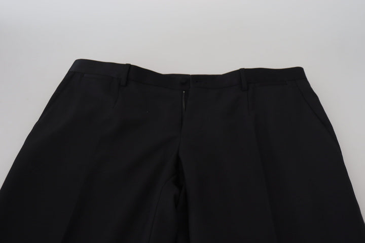Men’s Dolce &amp; Gabbana Black Wool Chino Dress Formal Pants