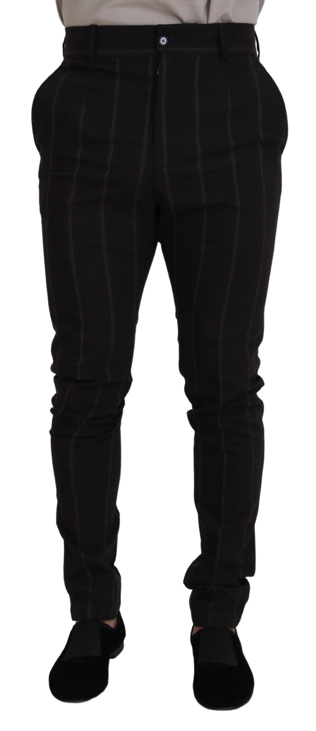 Men’s Dolce & Gabbana Black Wool Chino Formal Men Pants
