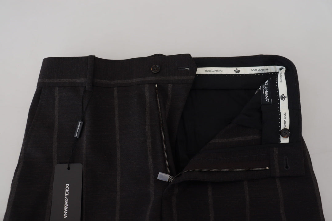 Men’s Dolce &amp; Gabbana Black Wool Chino Formal Men Pants