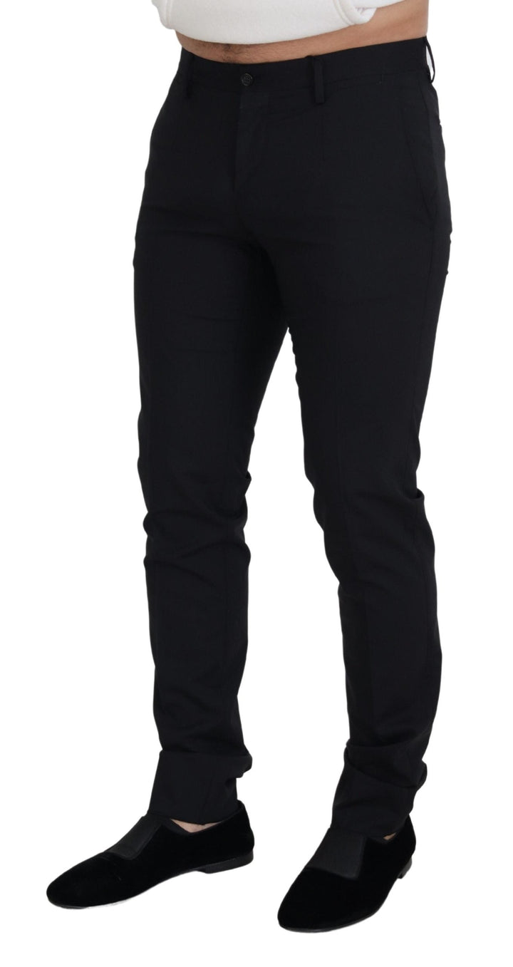 Men’s Dolce &amp; Gabbana Black Wool Chino Formal Pants