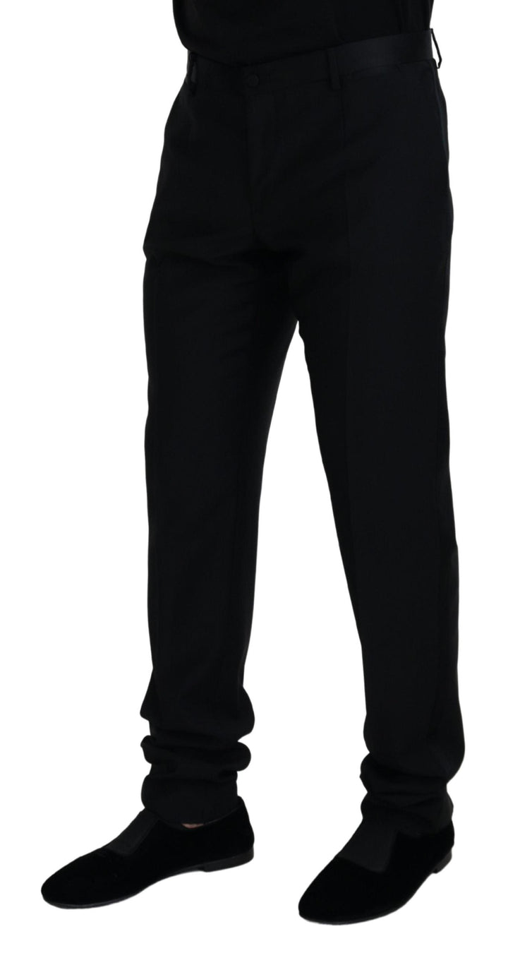 Men’s Dolce &amp; Gabbana Black Wool Chino Formal Pants