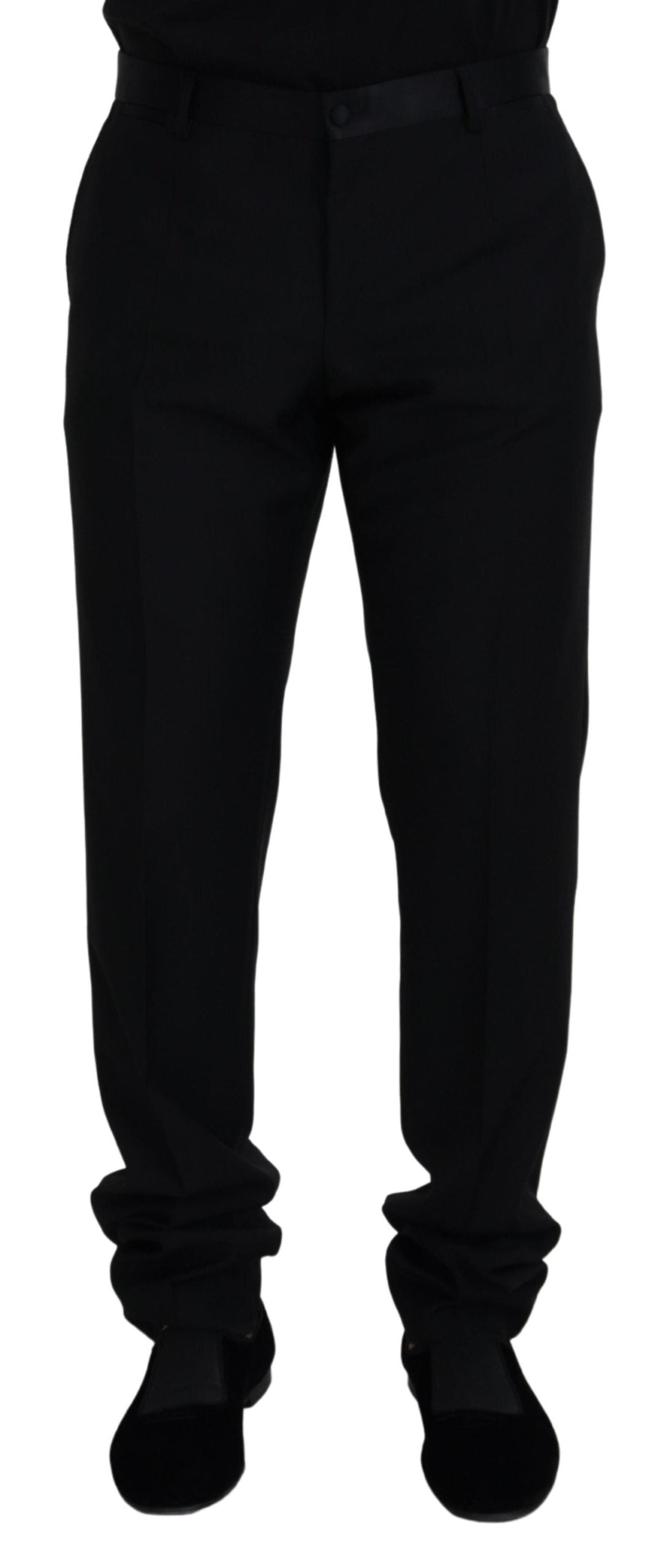 Men’s Dolce &amp; Gabbana Black Wool Chino Formal Pants