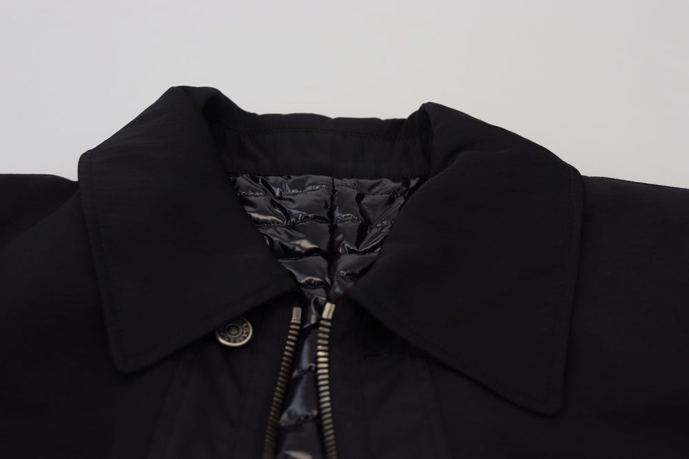 Men’s Dolce & Gabbana Black Wool Collared Full Zip Jacket