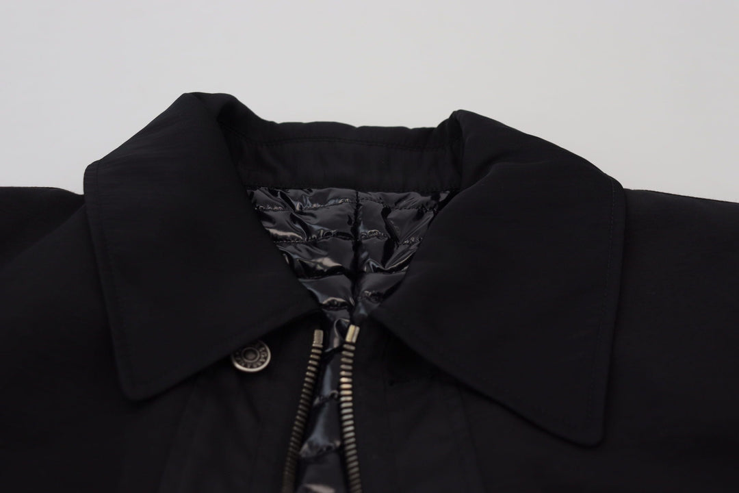 Men’s Dolce &amp; Gabbana Black Wool Collared Full Zip Jacket