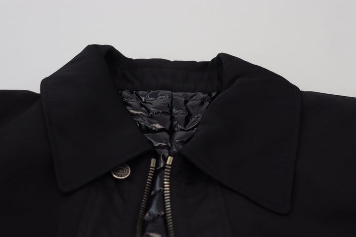 Men’s Dolce &amp; Gabbana Black Wool Collared Full Zip Jacket