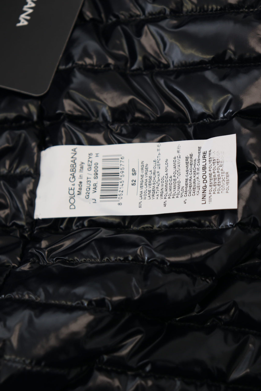 Men’s Dolce &amp; Gabbana Black Wool Collared Full Zip Jacket