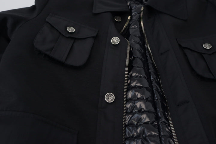Men’s Dolce &amp; Gabbana Black Wool Collared Full Zip Jacket