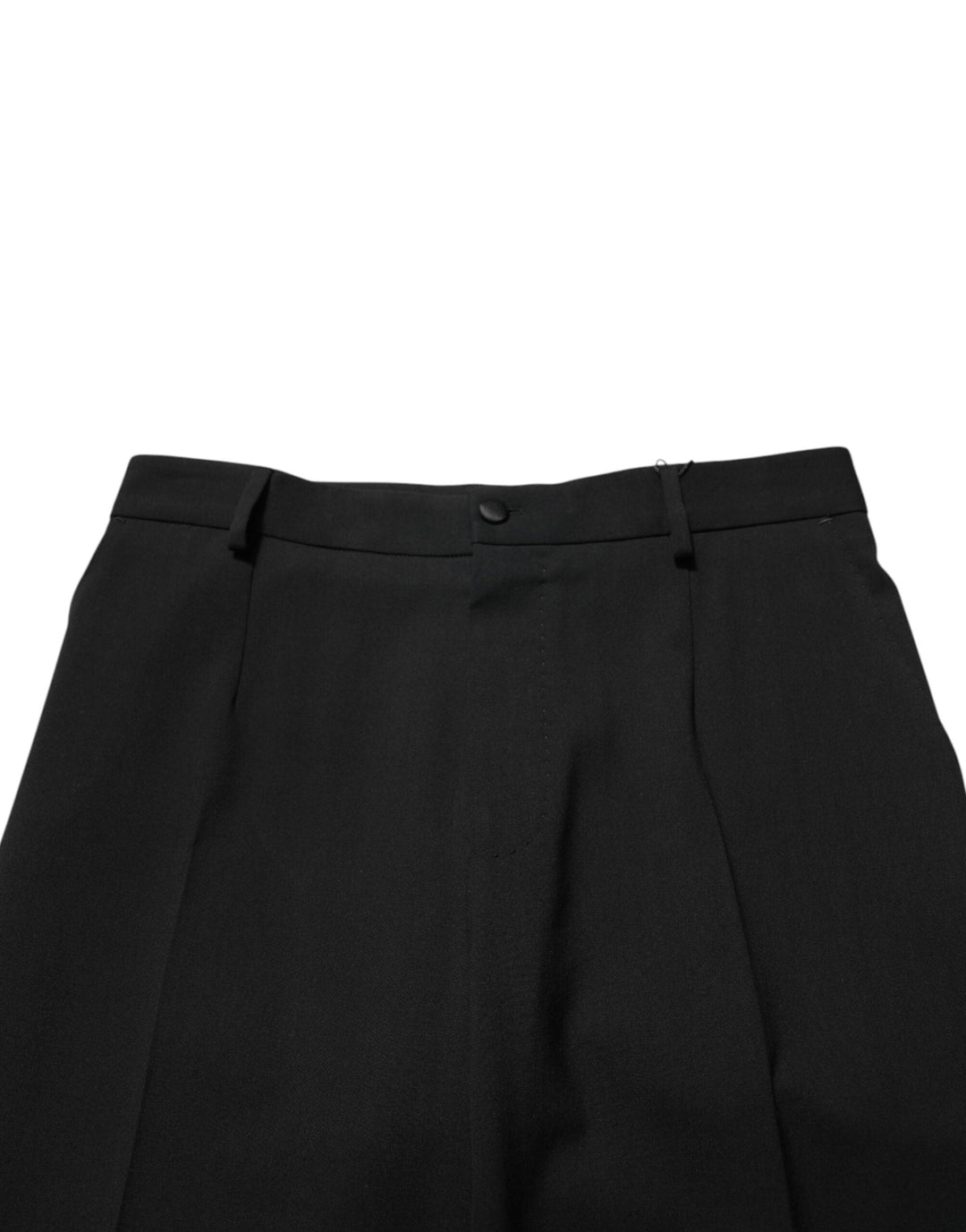 Men’s Dolce &amp; Gabbana Black Wool Formal Dress Men Trouser Pants