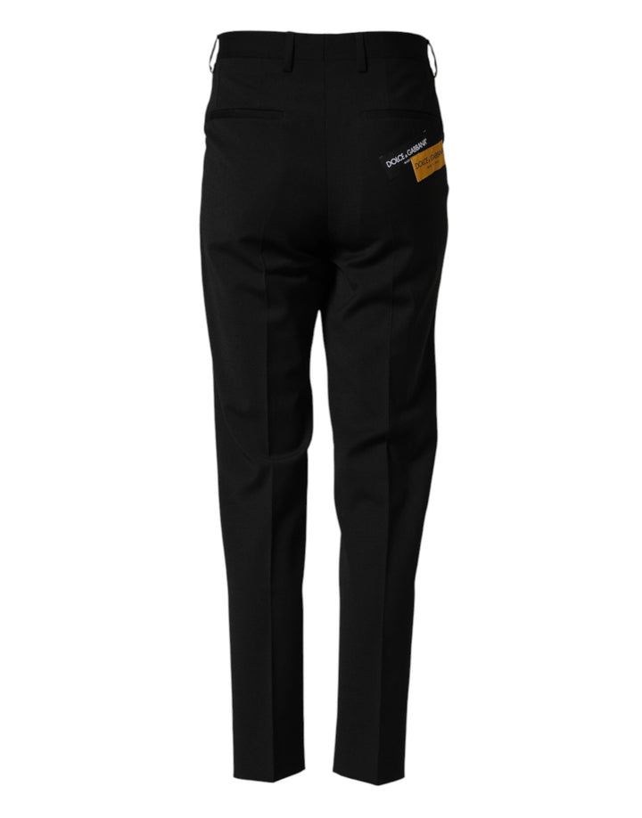 Men’s Dolce &amp; Gabbana Black Wool Formal Dress Men Trouser Pants